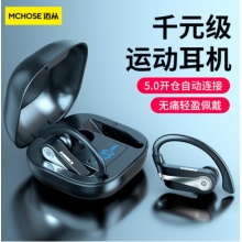 邁從（MCHOSE）邁從T30運動無線藍(lán)牙耳機(jī)開放式耳夾式跑步掛耳式超長續(xù)航耳機(jī) T30科技黑
