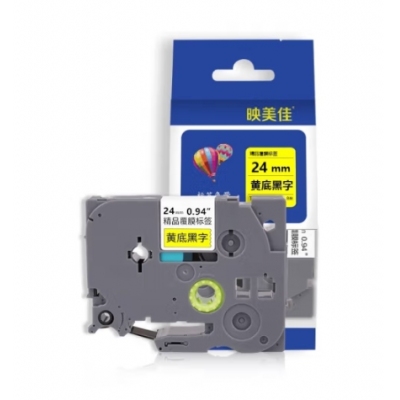 映美佳 標(biāo)簽色帶24mm   TZe-151 適用兄弟brother不干膠標(biāo)簽紙PT-P900 700 750W D600標(biāo)簽機(jī)